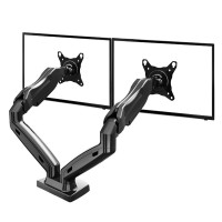 360 Full Motion Dual Monitor Gas Spring Arm Table Mount